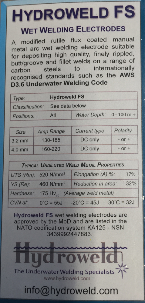Hydroweld ELECTRODES 4,0MM FS WELDING HYDROWELD 60 STK