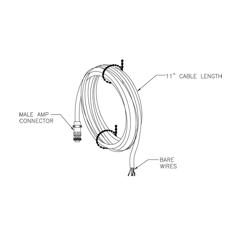 OTS BP-A4 ADAPTOR (MALE AMP TO BARE WIRES)