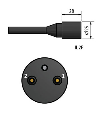 SubConn SUBCONN IL2F 2 PINS FEMALE Ø 25MM