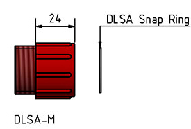 SubConn SUBCONN DLSA M-HAN OMLØBER RØD 25MM