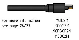  SUBCONN MCIL2M 2 PINS MALE Ø 15.5MM